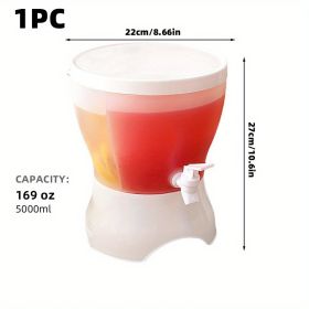 1pc; Beverage Dispenser (8.66''x10.6''); 1.3 Gallon Heavy Duty Drink Dispenser; Water Dispenser; For Parties; Wedding; Summer Drinkware; Kitchen