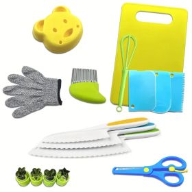 Complete Kids Cooking Set for Ages 4-8 - Real Functional Kitchen Tools with Safety Knives & Baking Accessories