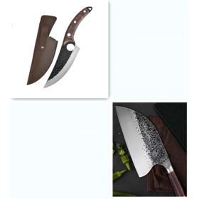 Hand forged boning knife (Option: Wood Black set)