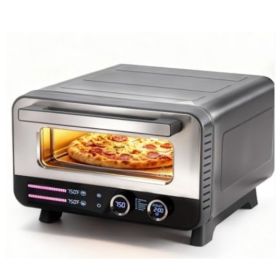 Indoor Pizza Oven, 1600-watt Electric Pizza Oven, With 6 Preset Modes, Suitable For 12-inch Pizzas (Option: Black)