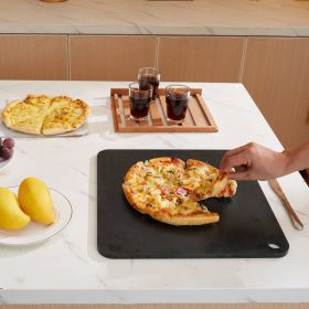 Pizza Steel, 16' X 14.5' X 1/4' Pizza Steel Plate For Oven, Pre-Seasoned Carbon Steel Pizza Baking Stone With 20X Higher Conductivity, Heavy Duty (Option: Black)