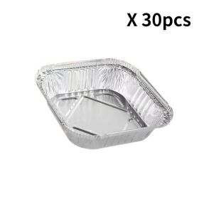 8"x8" Disposable Aluminum Foil Meal Prep Cookware Square Pans, Oven, Toaster, Grill, Cooking, Roasting, Broiling, Baking, Event, Take Out, Restau (Quantity: 30pcs)